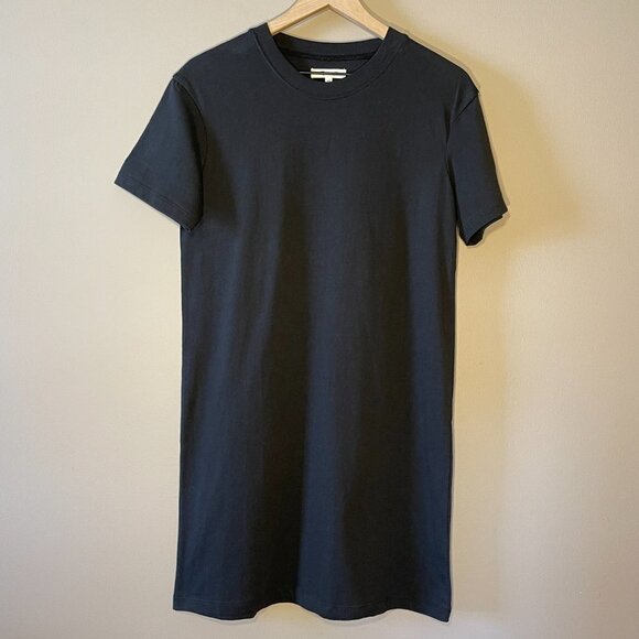 Women's XS Madewell Short Sleeve Black Tee Dress - Picture 3 of 8